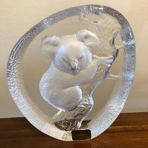 Mats Jonasson Koala Crystal paperweight